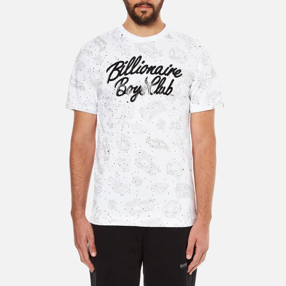 Billionaire Boys Club Men's Galaxy Astro Short Sleeve T-Shirt - White Image 1