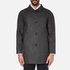 Folk Men's Clean Car Buttoned Overcoat - Charcoal - Image 1