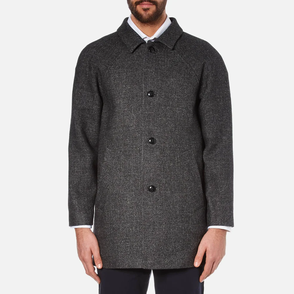 Folk Men's Clean Car Buttoned Overcoat - Charcoal Image 1