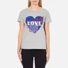 Love Moschino Women's Love Heart T-Shirt - Medium Grey - Image 1