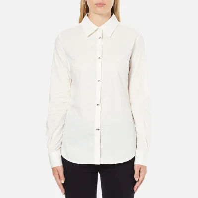 Love Moschino Women's Silver Heart Pendant Shirt - White