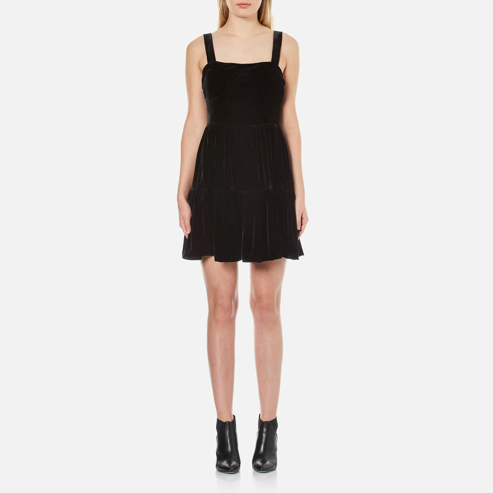 McQ Alexander McQueen Women's Short Gath Panel Dress - Black Image 1