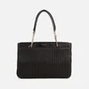 DKNY Women's Gansevoort Pinstripe Quilted Shopper Tote Bag - Black - Image 1