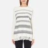Woolrich Women's Soft Blanket Sweater - Frost White Stripe - Image 1