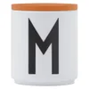 Design Letters Wooden Lid For Porcelain Cup - Orange - Image 1
