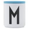 Design Letters Wooden Lid For Porcelain Cup - Turquoise - Image 1