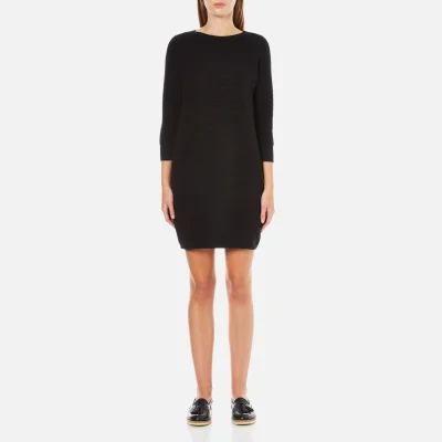 French Connection Women's Mozart Ripple Roundneck Jumper Dress - Black