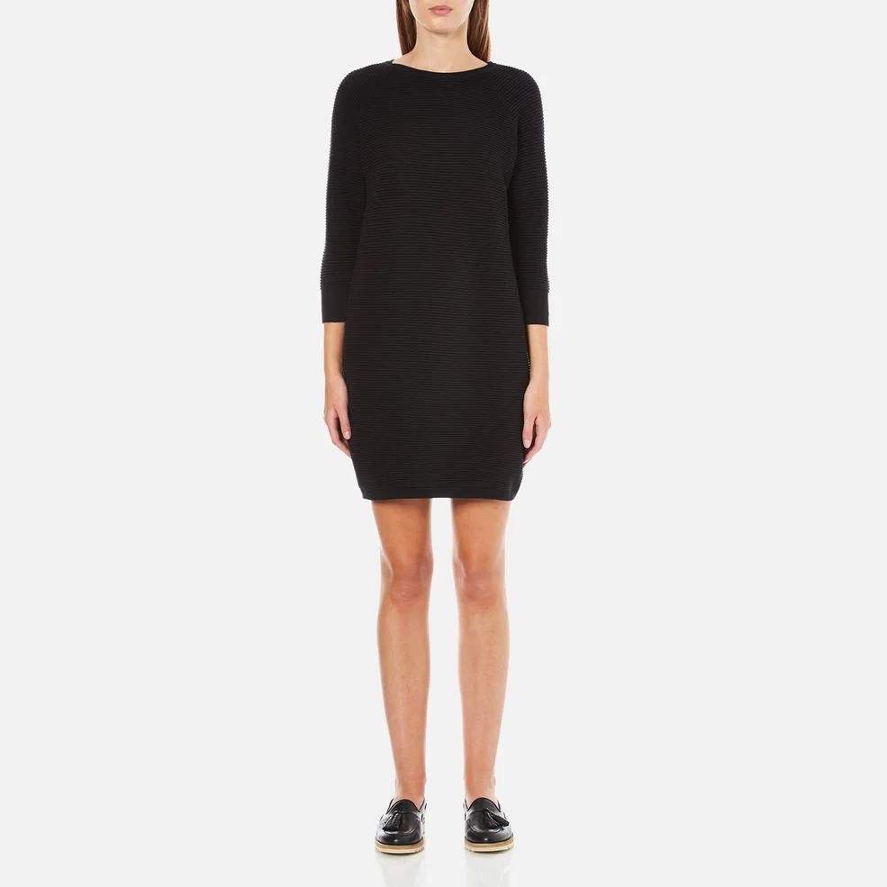 French Connection Women's Mozart Ripple Roundneck Jumper Dress - Black Image 1