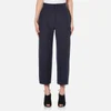 Perseverance Women's Heavy Crepe Straight Fit Crop Trousers - Navy - Image 1