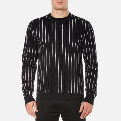 Edwin Men's Classic Crew Sweatshirt - Black Vertical Stripes