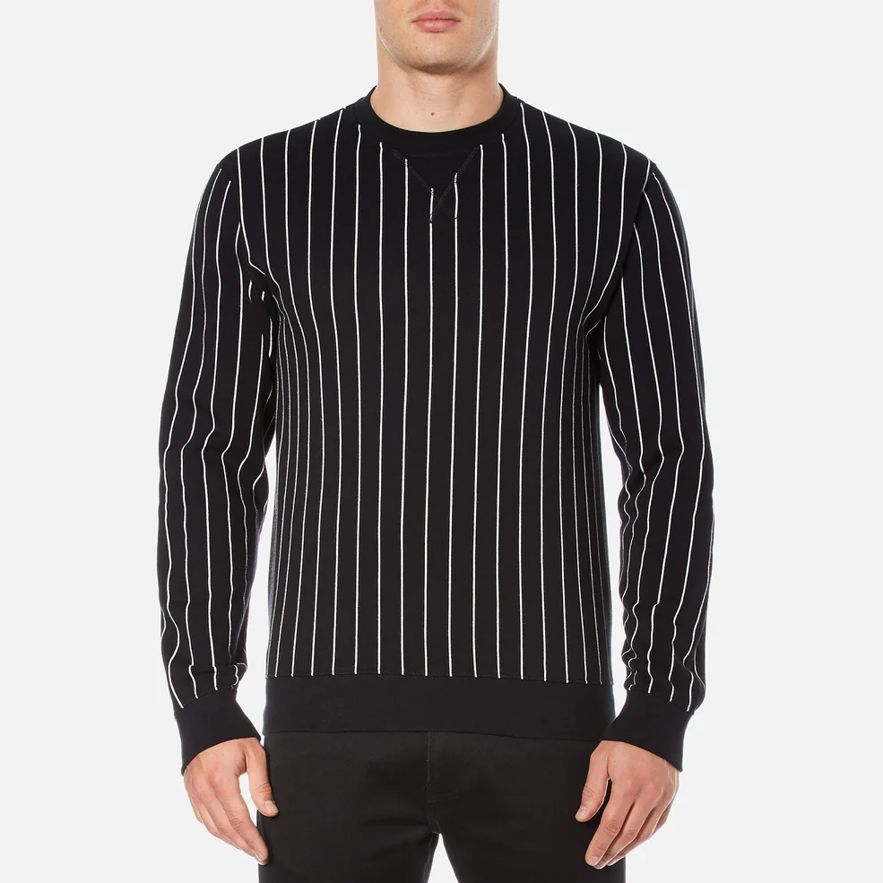 Edwin Men's Classic Crew Sweatshirt - Black Vertical Stripes Image 1