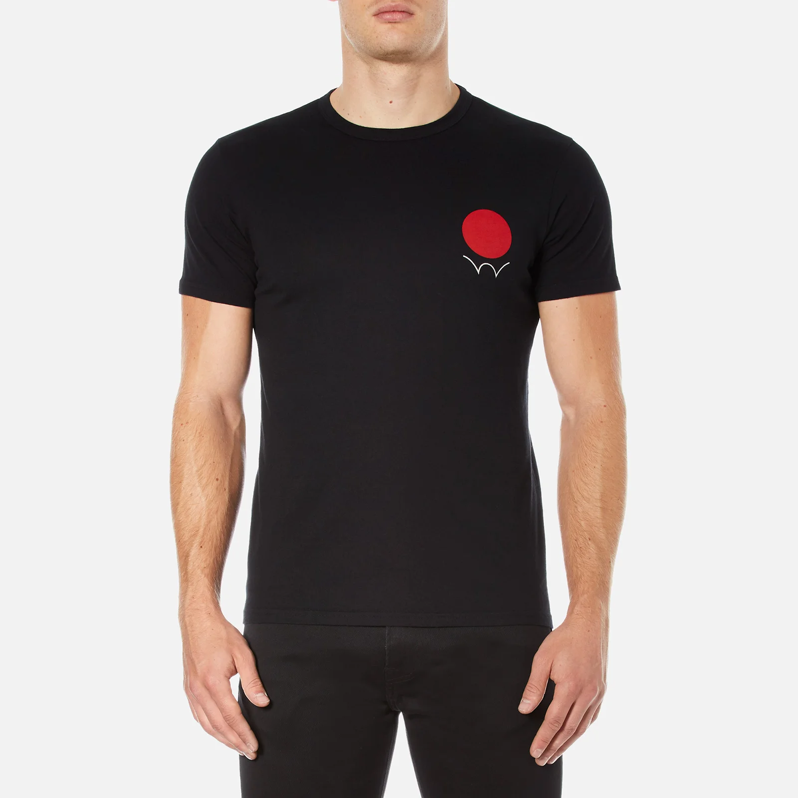 Edwin Men's Red Dot Logo 2 T-Shirt - Black Image 1
