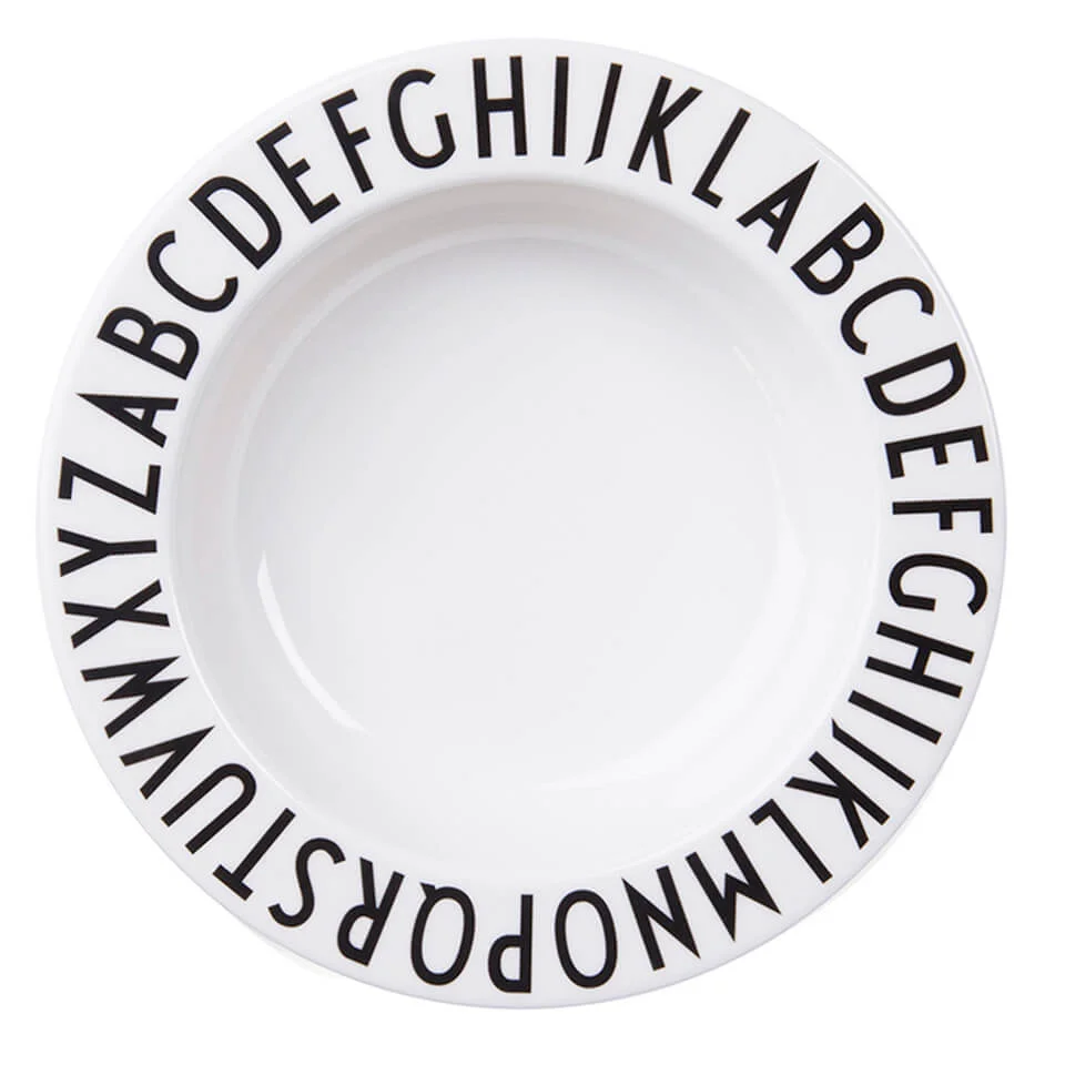 Design Letters Kids' Collection Melamine Plate - White Image 1