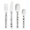 Design Letters Kids' Collection Cutlery Set - White - Image 1