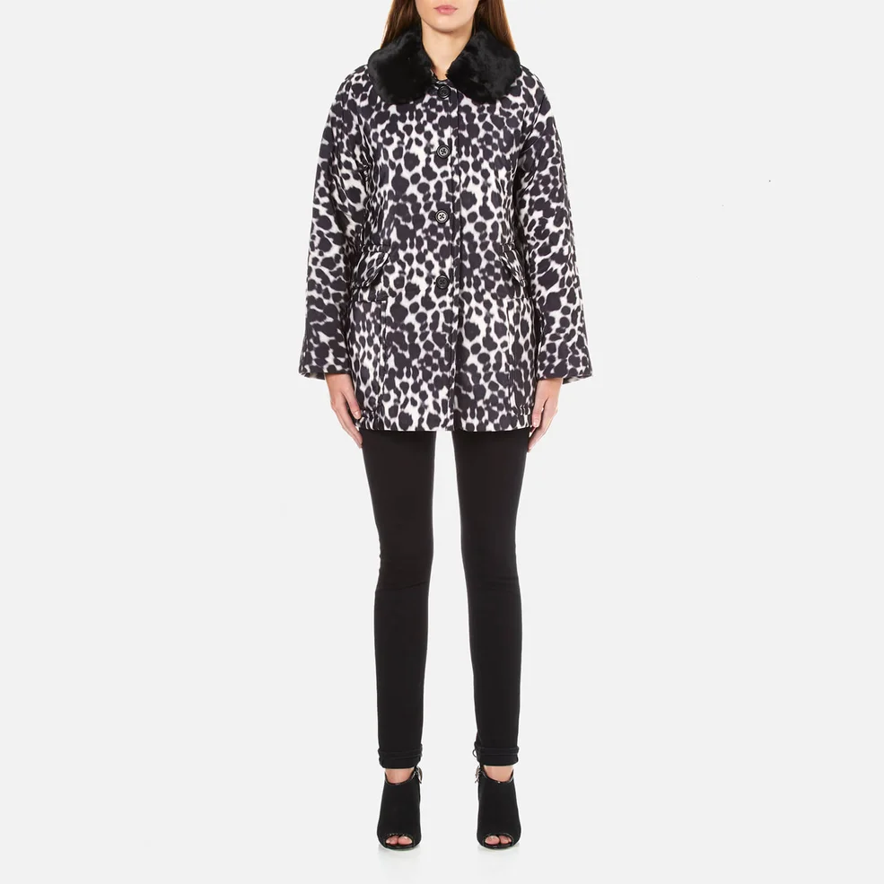 Marc Jacobs Women's Cropped Jacket with Fur Collar - Ivory/Multi Image 1