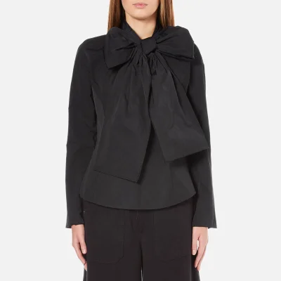 Marc Jacobs Women's Long Sleeve Shirt with Bow - Black