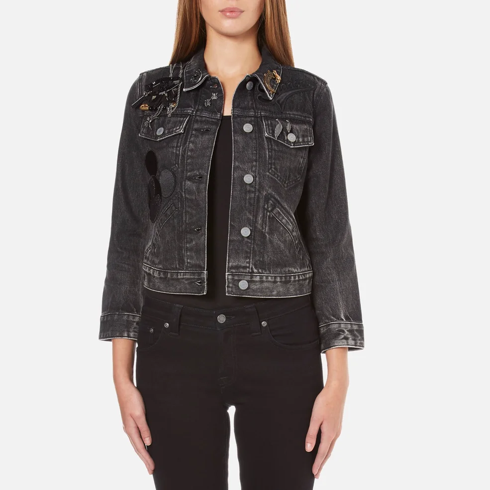 Marc Jacobs Women's Shrunken Denim Jacket - Black Image 1