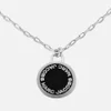Marc Jacobs Women's Enamel Logo Disc Pendant Necklace - Black/Argento - Image 1