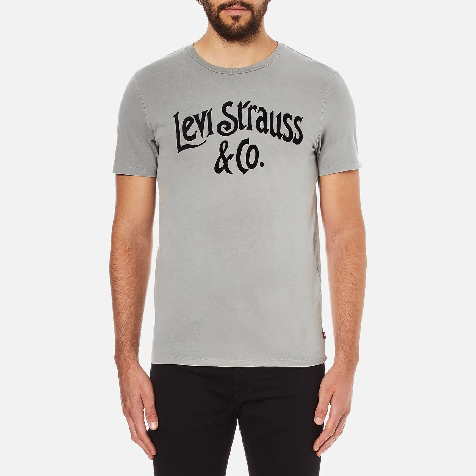 Levi's Men's Graphic Set-In Neck 2 T-Shirt - Neutral Gray Image 1