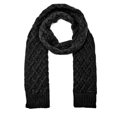 Michael Kors Men's Cable Knit Scarf - Black