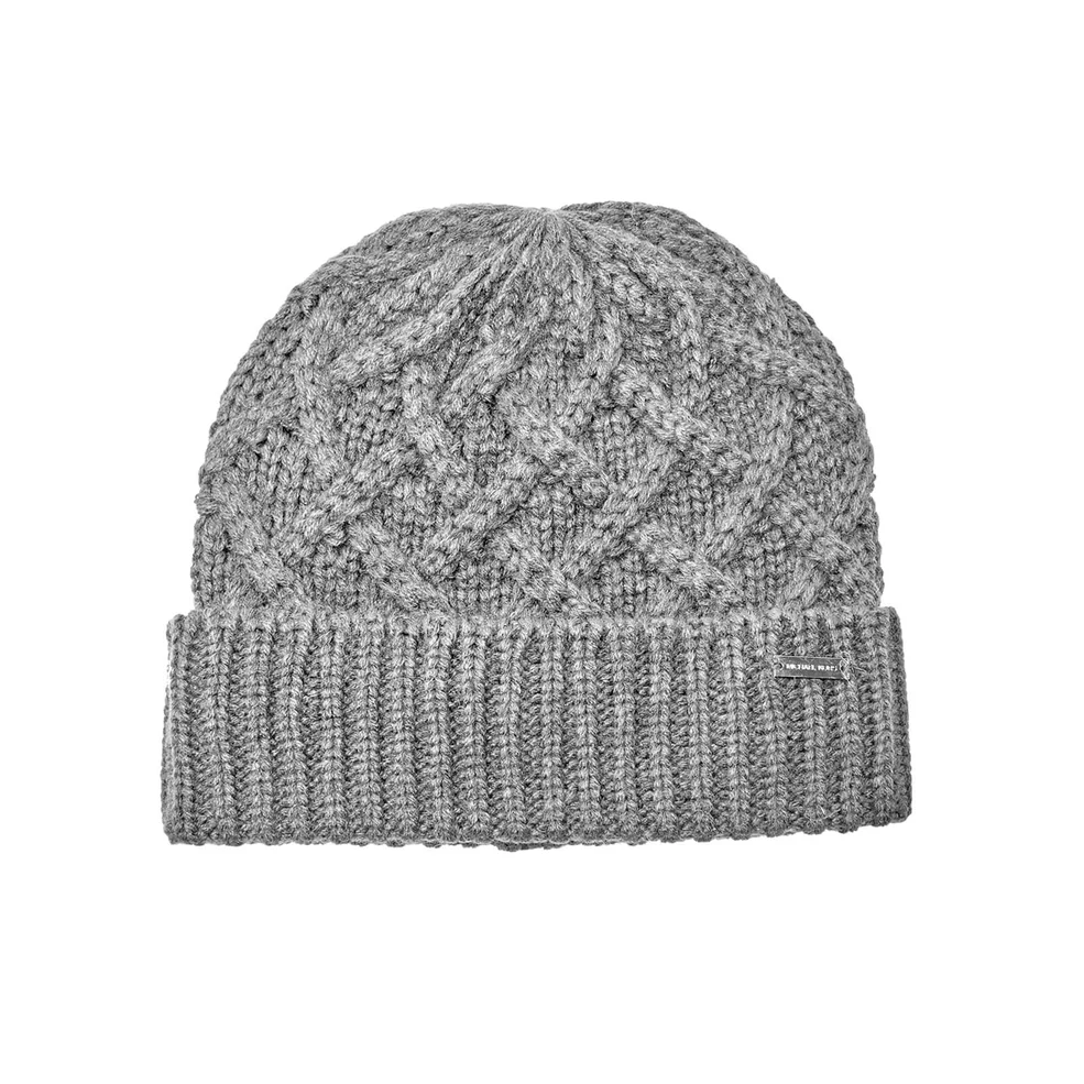 Michael Kors Men's Cable Knit Hat - Heather Grey Image 1