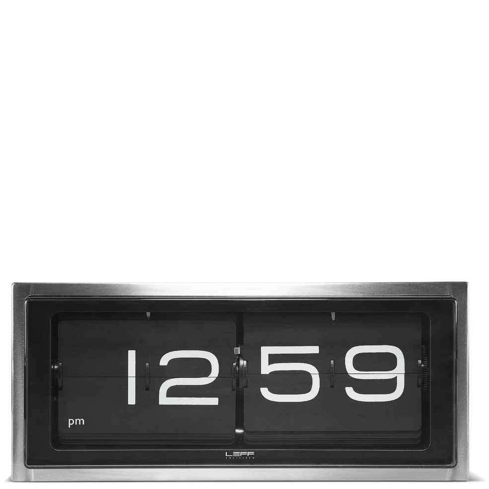 LEFF Amsterdam Brick Wall & Desk Clock - Stainless Steel Image 1