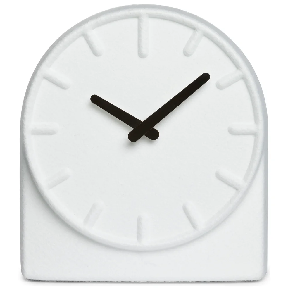 LEFF Amsterdam Felt Table Clock White With Black Hands Image 1