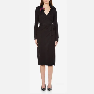 Diane von Furstenberg Women's Cybil Wrap Dress - Black