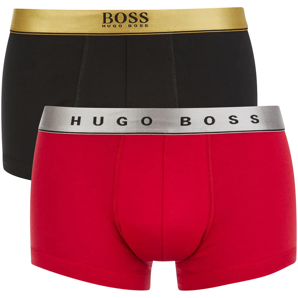 BOSS Hugo Boss Men's 2 Pack Boxers - Black/Red Image 1