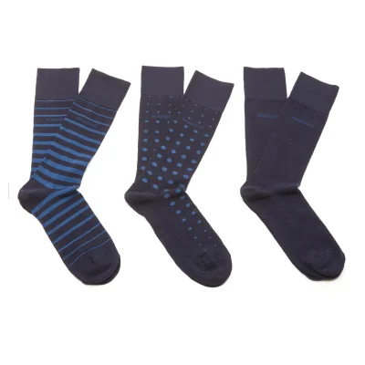 BOSS Hugo Boss Men's 3 Pack Socks - Blue