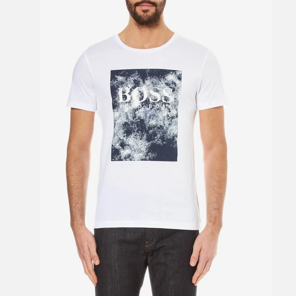 BOSS Orange Men's Theon Printed Crew Neck T-Shirt - White Image 1