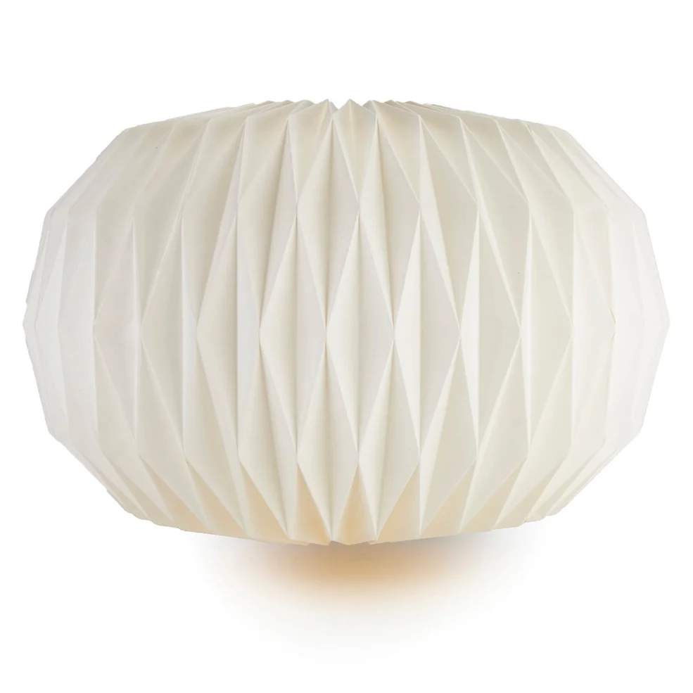 Broste Copenhagen Paper Lightshade - Design No. 5 - Pure White Image 1