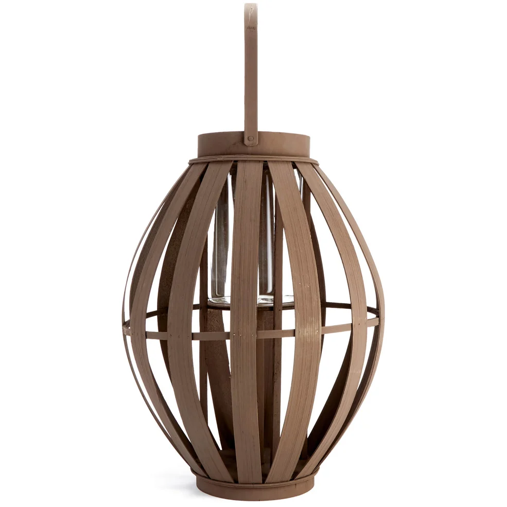 Broste Copenhagen Arne Bamboo Wood Lantern Image 1
