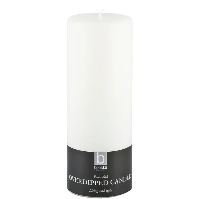 Broste Copenhagen Pillar Candle - White - 7cm x 20 cm
