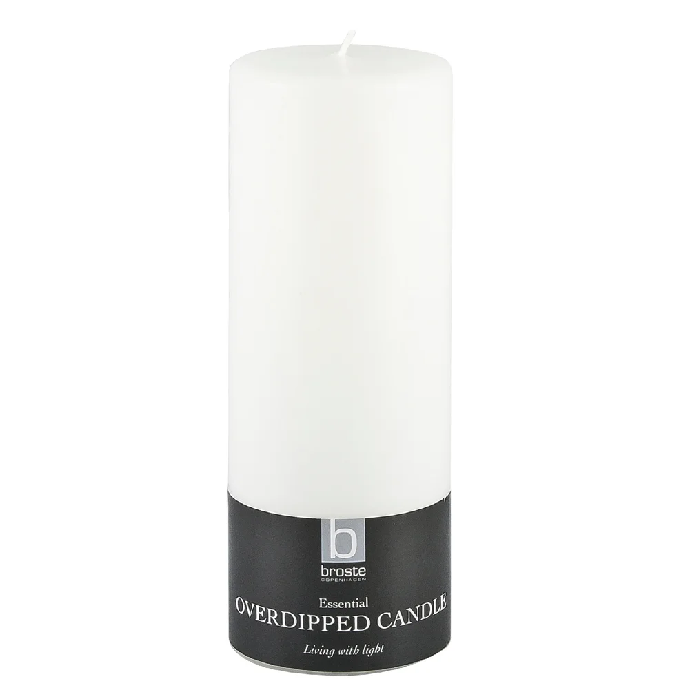 Broste Copenhagen Pillar Candle - White - 7cm x 20 cm Image 1