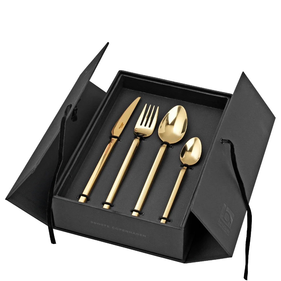 Broste Copenhagen Tvis Gold Cutlery Set Image 1