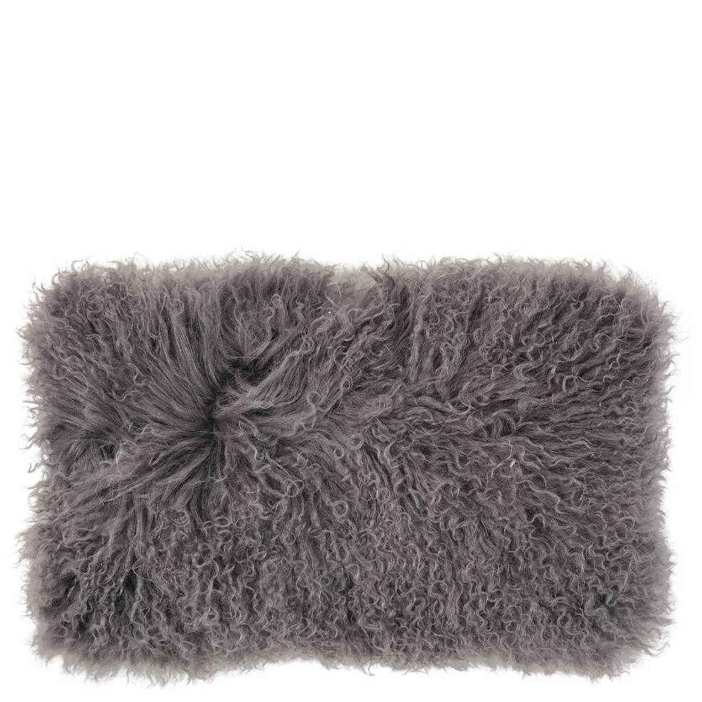 Broste Copenhagen Tibetan Sheepskin Cushion - Smoked Pearl Image 1