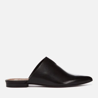 Hudson London Women's Amelie Leather Pointed Flat Mules - Black