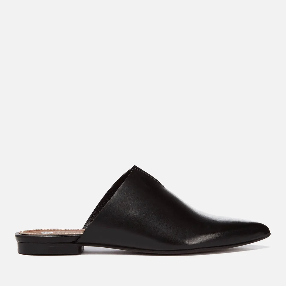 Hudson London Women's Amelie Leather Pointed Flat Mules - Black Image 1