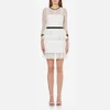 Three Floor Women's Duchess Lace Dress with Mesh Sleeves - Off White/Black - Image 1