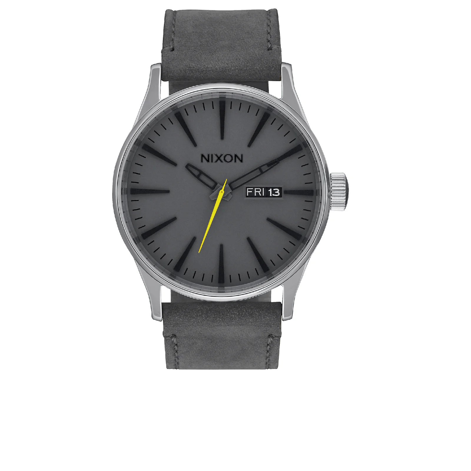 Nixon The Sentry Leather Watch - Charcoal Image 1