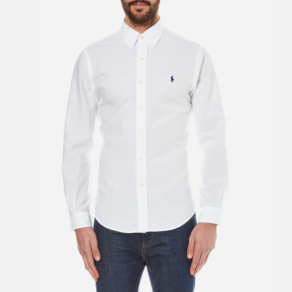 Polo Ralph Lauren Men's Slim Fit Long Sleeve Shirt - White Image 1