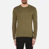 Polo Ralph Lauren Men's Crew Neck Cable Knitted Jumper - New Olive - Image 1
