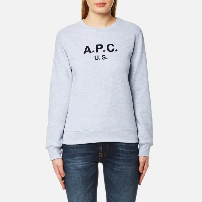 A.P.C. Women's US F Sweatshirt - China Light Grey