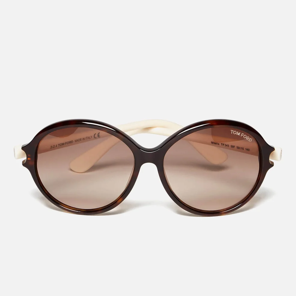 Tom Ford Women's Milena Sunglasses - Black/White Image 1