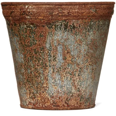 Nkuku Abari Zinc Flower Pot 18 x 19.5cm
