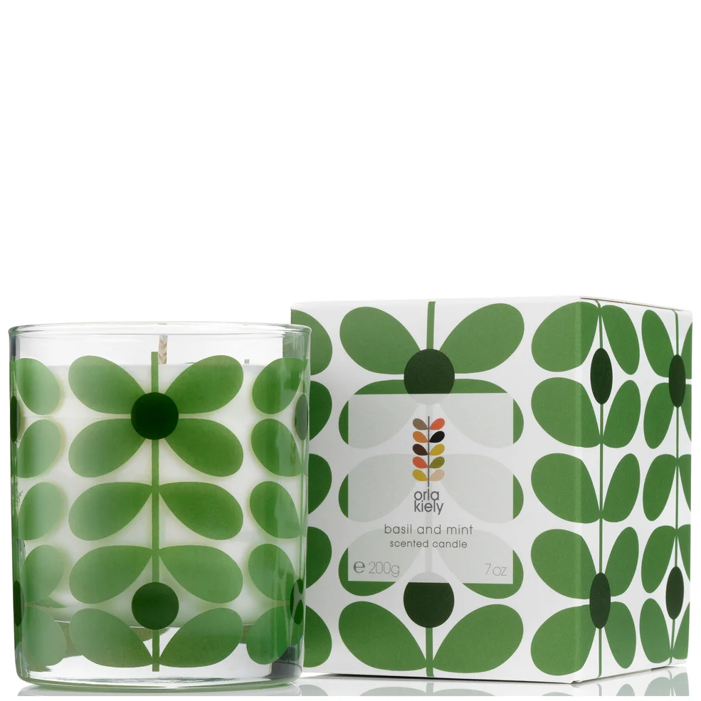 Orla Kiely Scented Candle - Basil & Mint Image 1