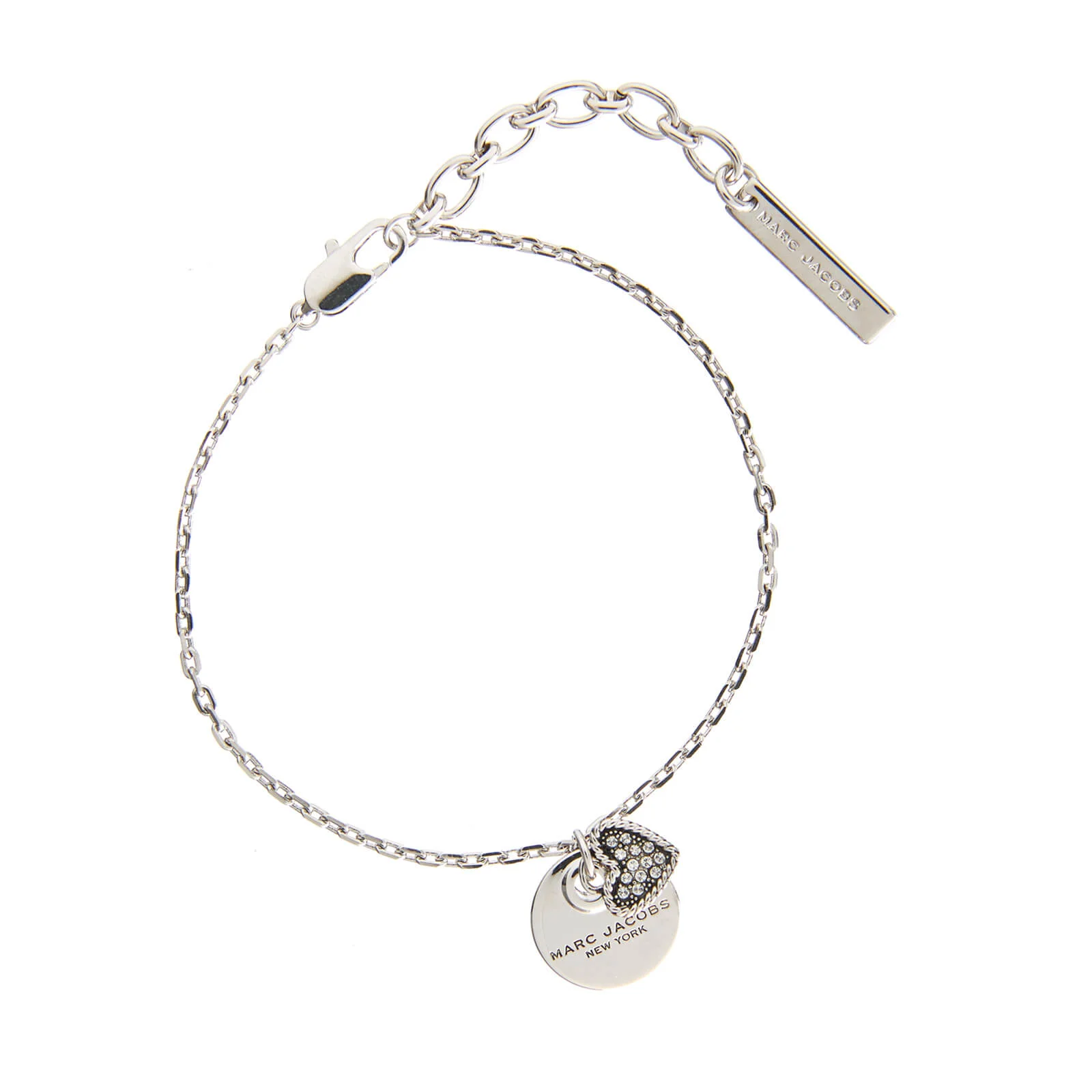 Marc Jacobs Women's MJ Coin Bracelet - Crystal/Silver Image 1