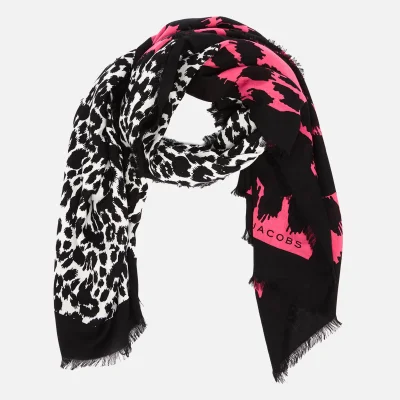 Marc Jacobs Women's Dotted Leopard Stole Scarf - Bright Pink