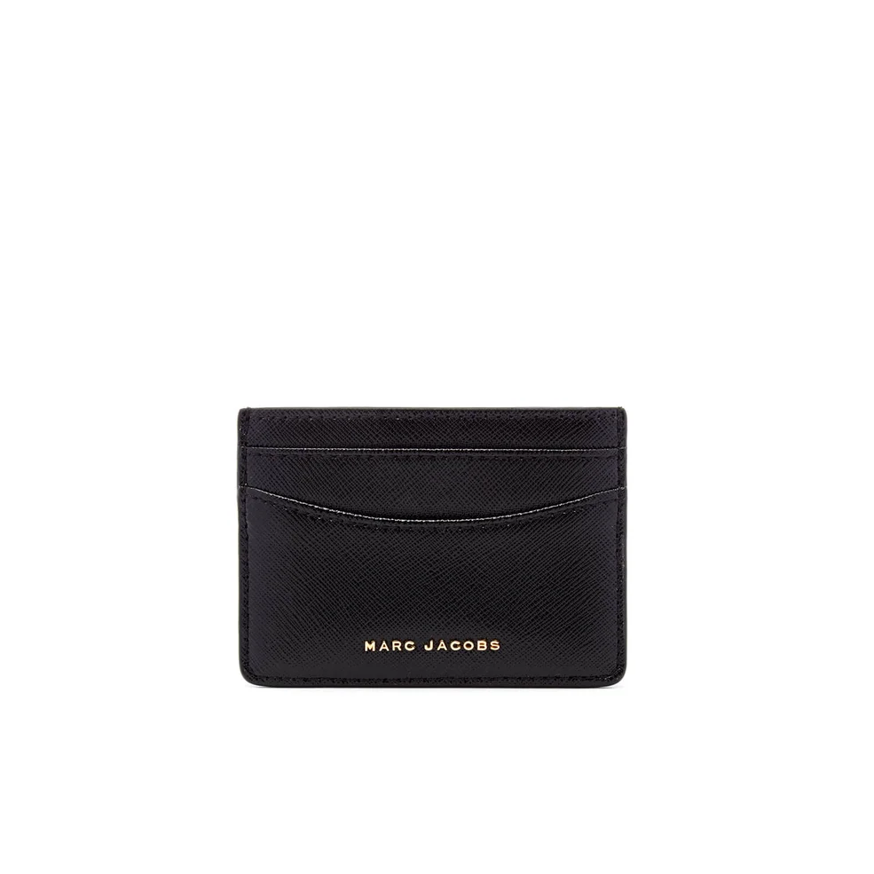Marc Jacobs Women's Saffiano Bicolour Leather Card Case - Black/Mink Image 1